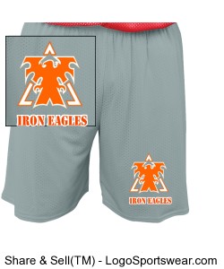 Grey Youth  Mesh Short by Russell Athletic Design Zoom